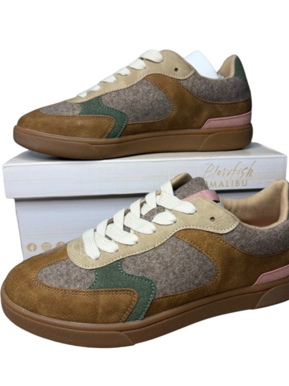 Blowfish Malibu Tastic Women’s Sneakers Whiskey Multi Color US 7.5 EU 38 New